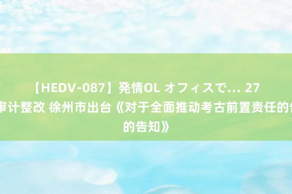 【HEDV-087】発情OL オフィスで… 27 落实审计整改 徐州市出台《对于全面推动考古前置责任的告知》